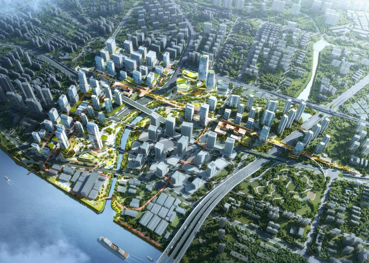 BIM建筑|广州海珠创新湾门户枢纽城市设计暨核心地块建筑概念设计 / 林同棪国际中国