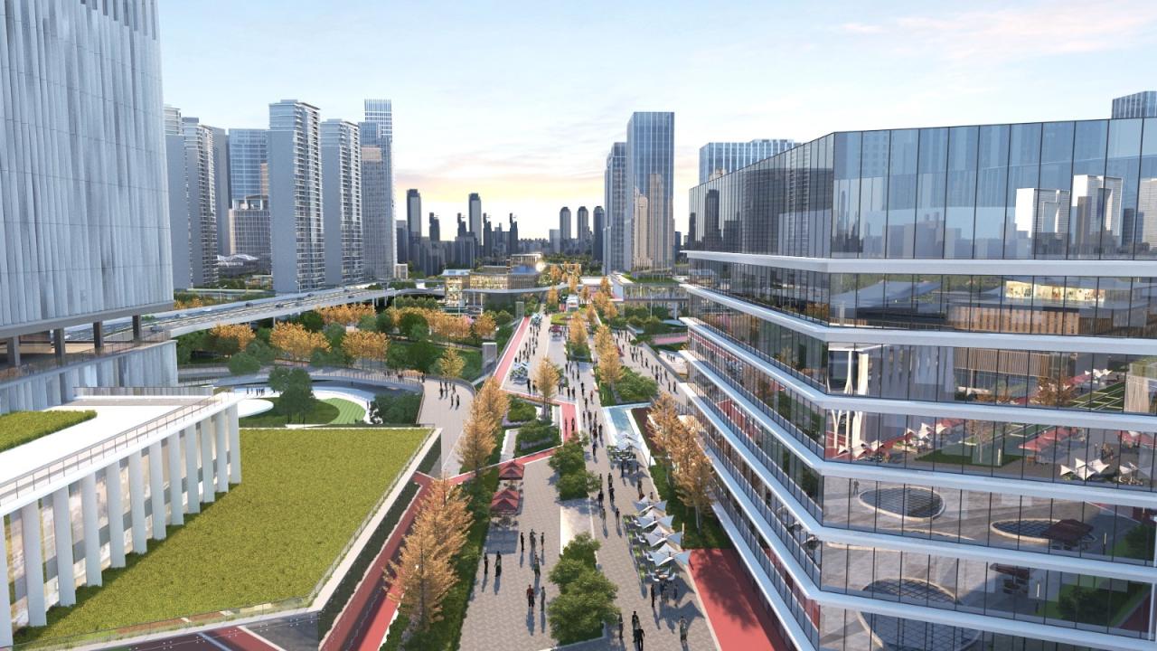 BIM建筑|广州海珠创新湾门户枢纽城市设计暨核心地块建筑概念设计 / 林同棪国际中国