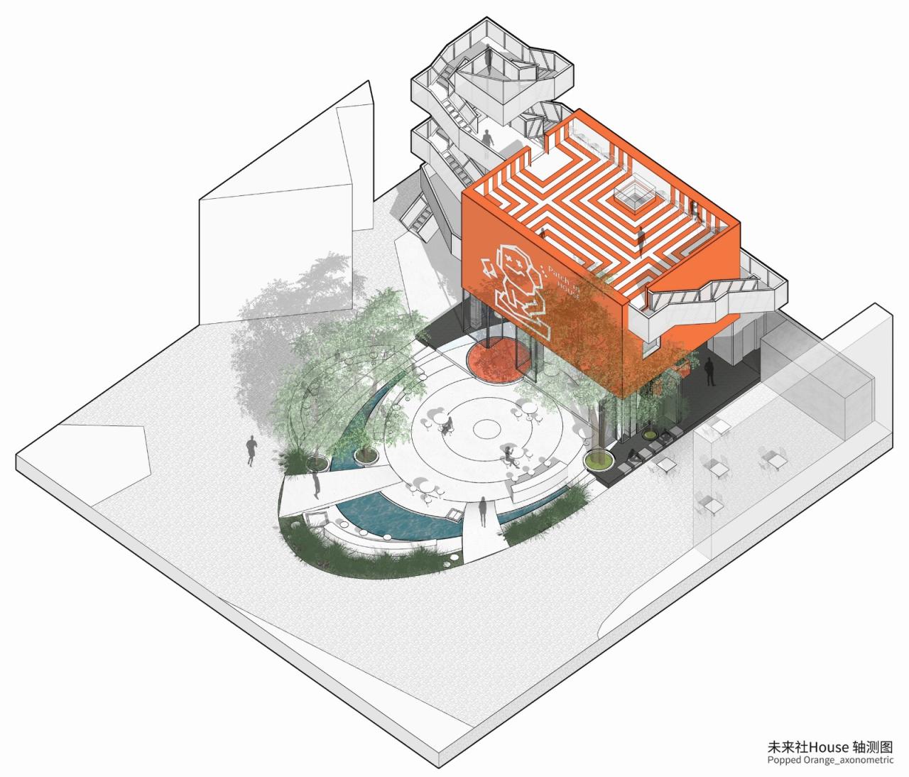 BIM建筑|工业遗址世界里的橙色糖果-未来社HOUSE / Wutopia Lab