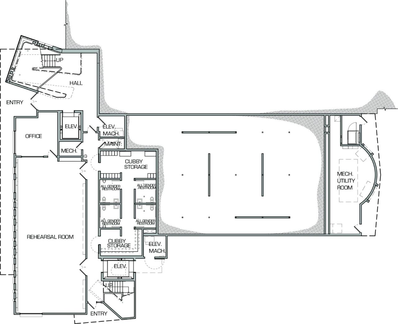 BIM建筑|Glorya Kaufman 表演艺术中心 / AUX Architecture