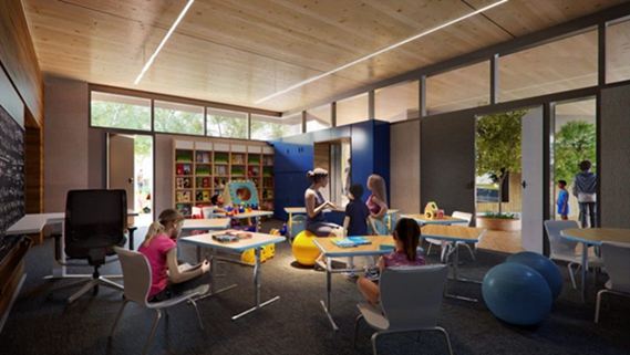 BIM建筑|NBBJ为神经多样性儿童设计净零学校