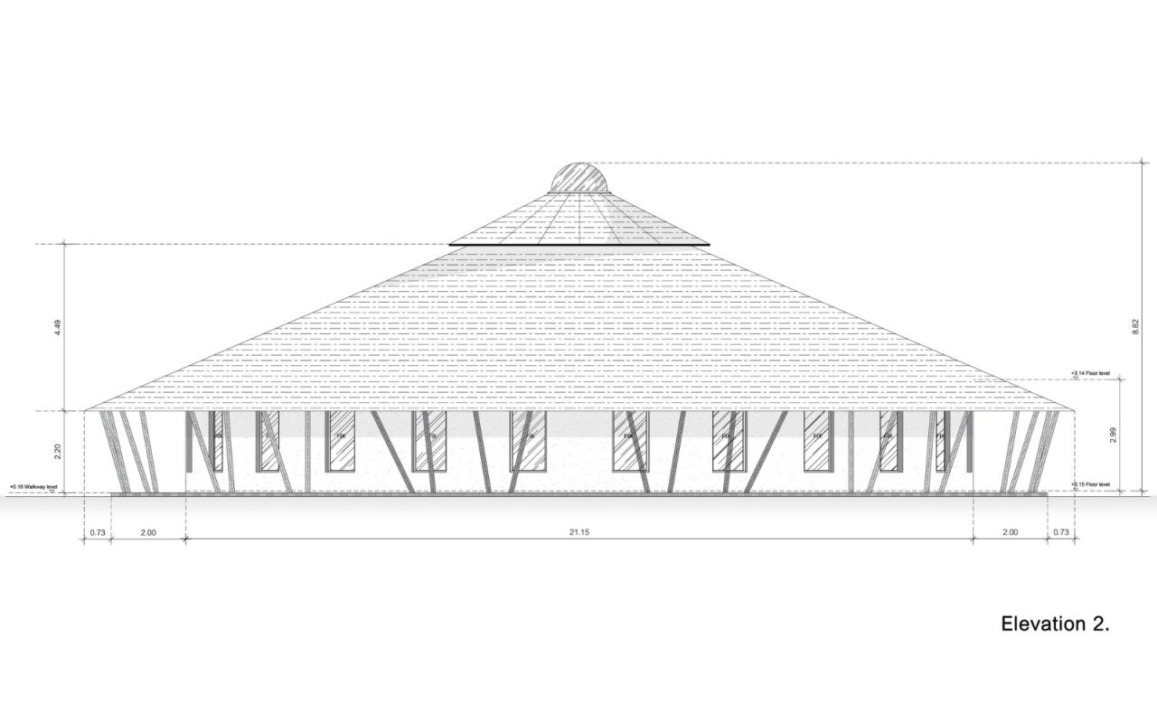 BIM建筑|竹结构建筑，Panyaden 中学图书馆 / Chiangmai Life Architects