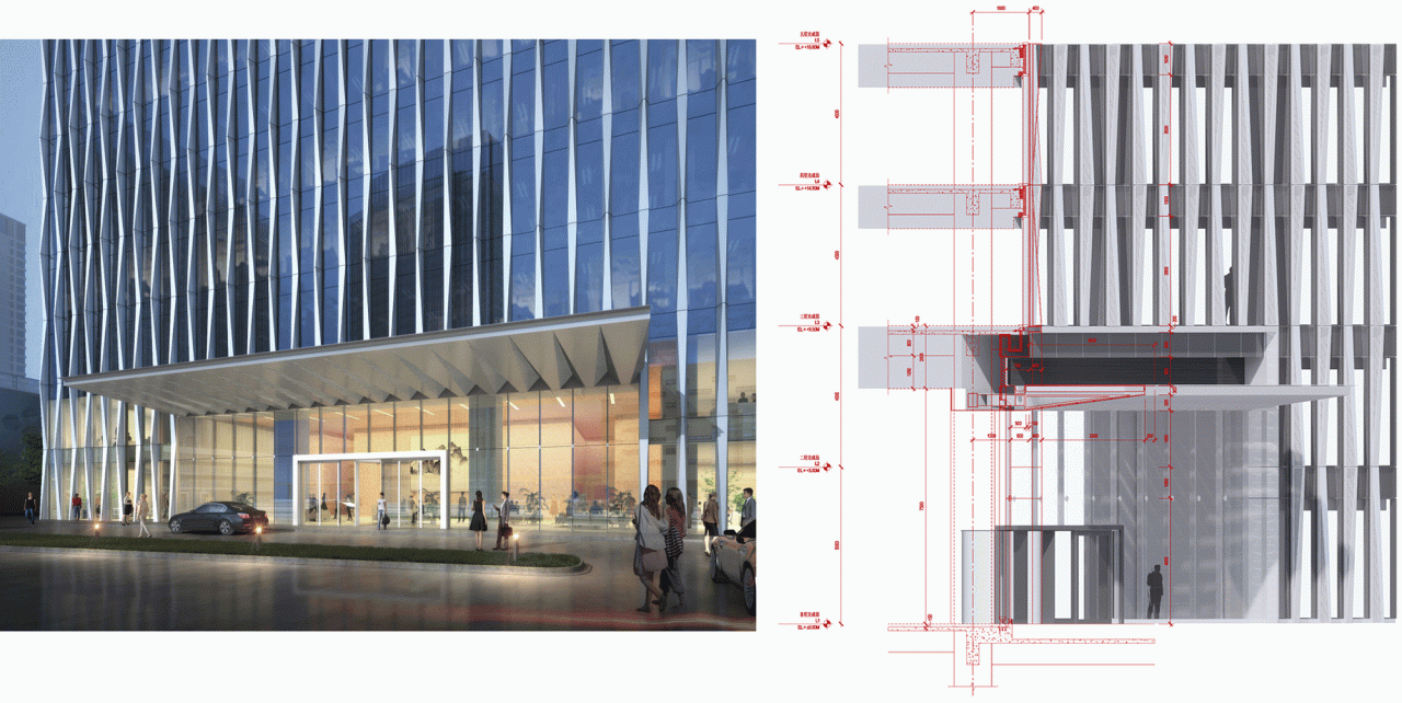 BIM建筑|高铁新城商务新地标·芯光大厦 / 简和建筑