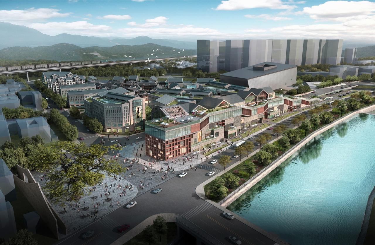 BIM建筑|古典之鱼——沁水杏河商业带 / 宽建筑 & 北京城建设计发展集团