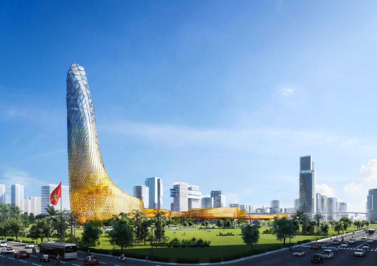 BIM建筑|最长建筑，河内龙塔方案公布 / Dewan Architects + Engineers