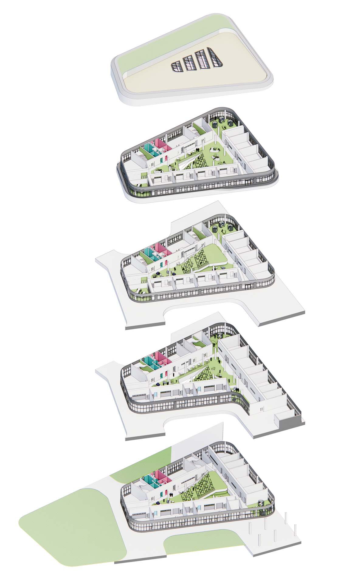 BIM建筑|清华大学附属中学广华学校 / 北京市建筑设计研究院