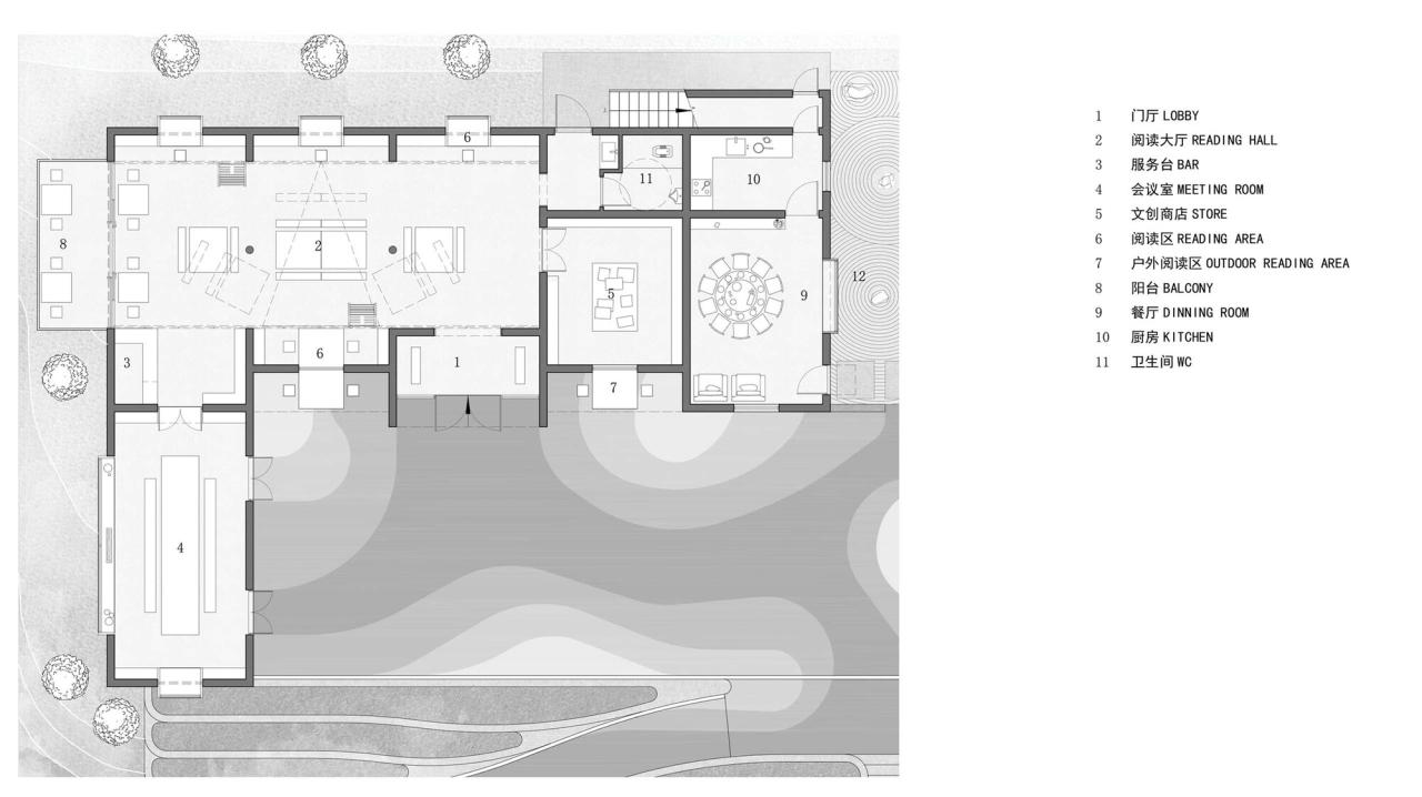 BIM建筑|安石乡村书局 / 锋茂建筑