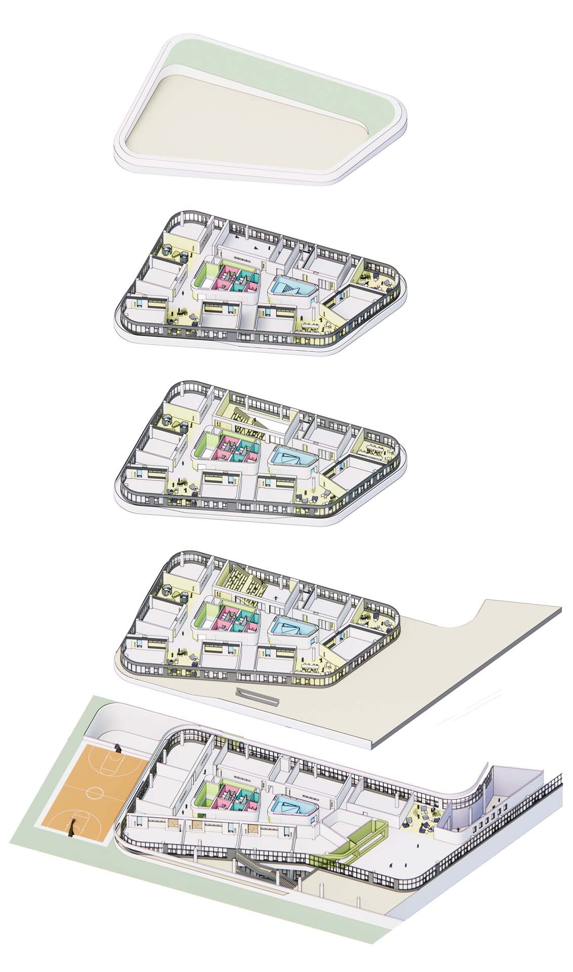 BIM建筑|清华大学附属中学广华学校 / 北京市建筑设计研究院