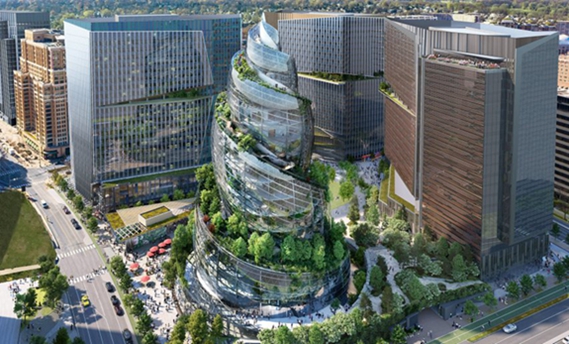 BIM建筑|螺旋形亚马逊总部开工建设