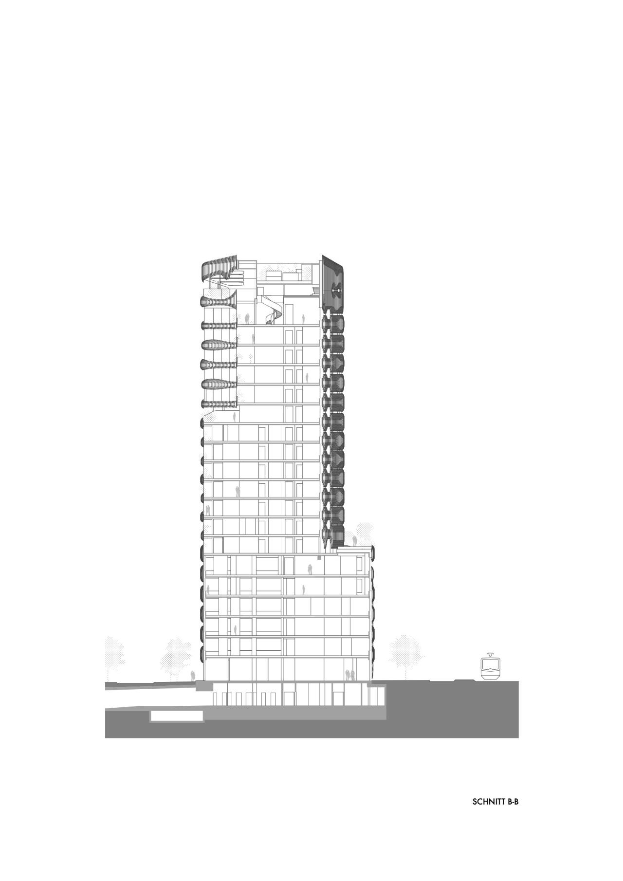 BIM建筑|RKM740“拉链” 塔楼 / J. Mayer H. Architects