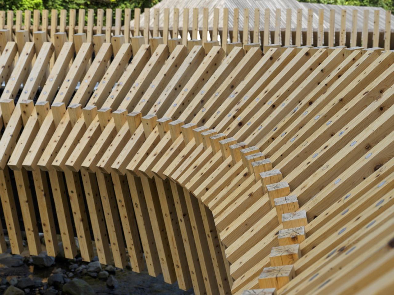 BIM建筑|传统木工技艺与现代计算科技相结合，久杉桥 / 隈研吾建筑都市设计事务所