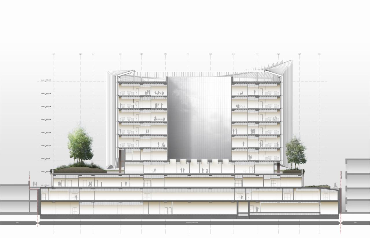 BIM建筑|会吸霾的医院：米兰圣拉斐尔医院新外科和急救中心 / MCA建筑事务所