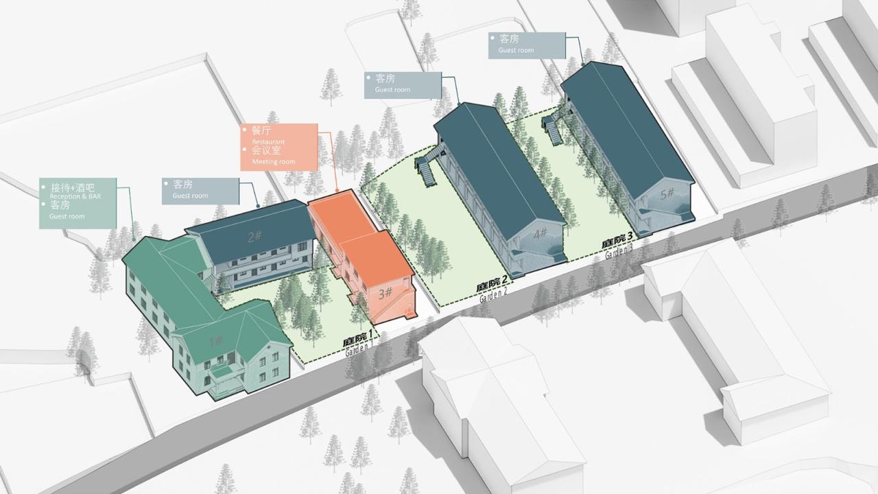 BIM建筑|龙游溪口镇乡村未来社区圃舍·溪口共享民宿 / 上海严旸建筑设计工作室