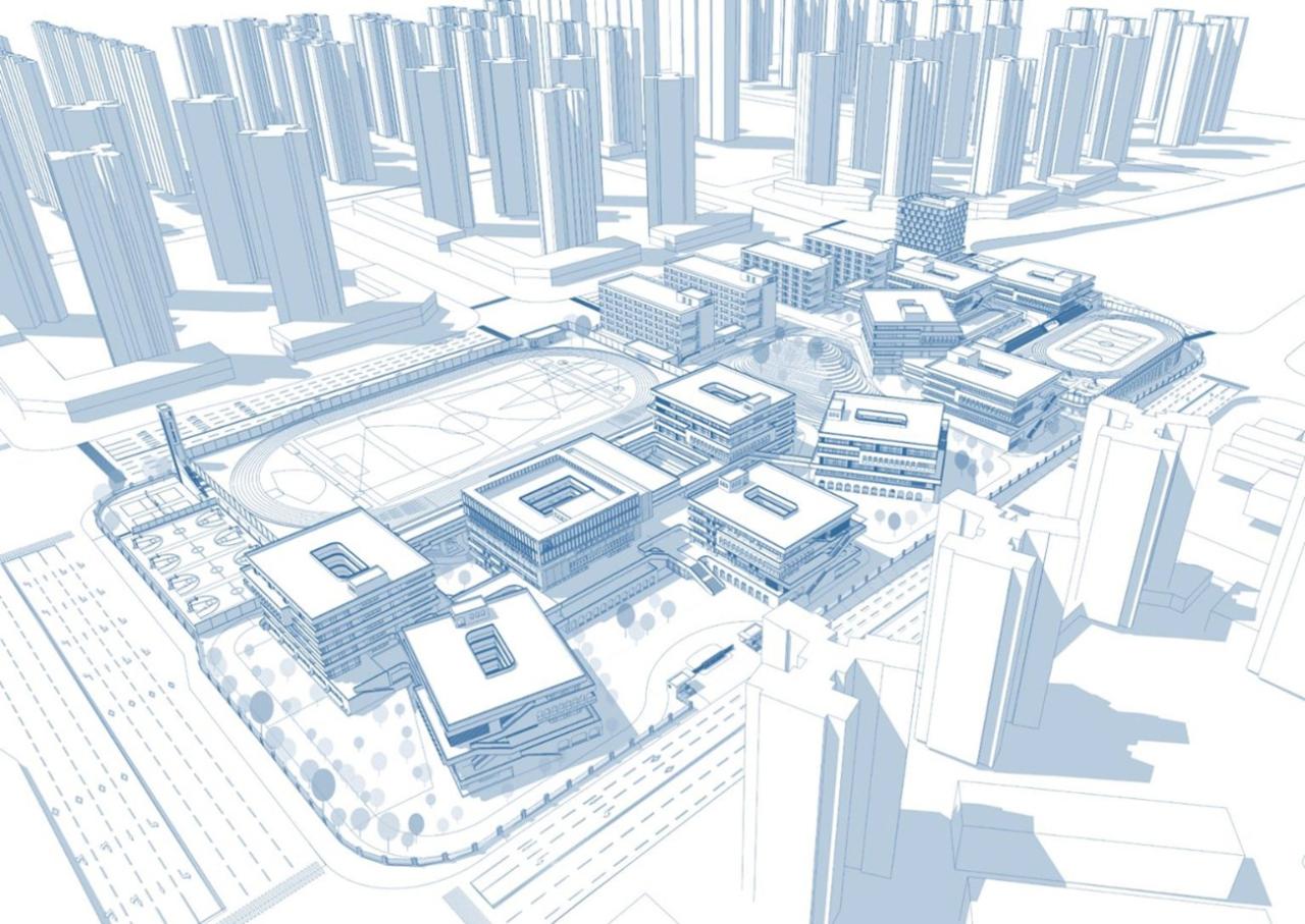 BIM建筑|台山市广旭实验学校 / 象外营造工作室