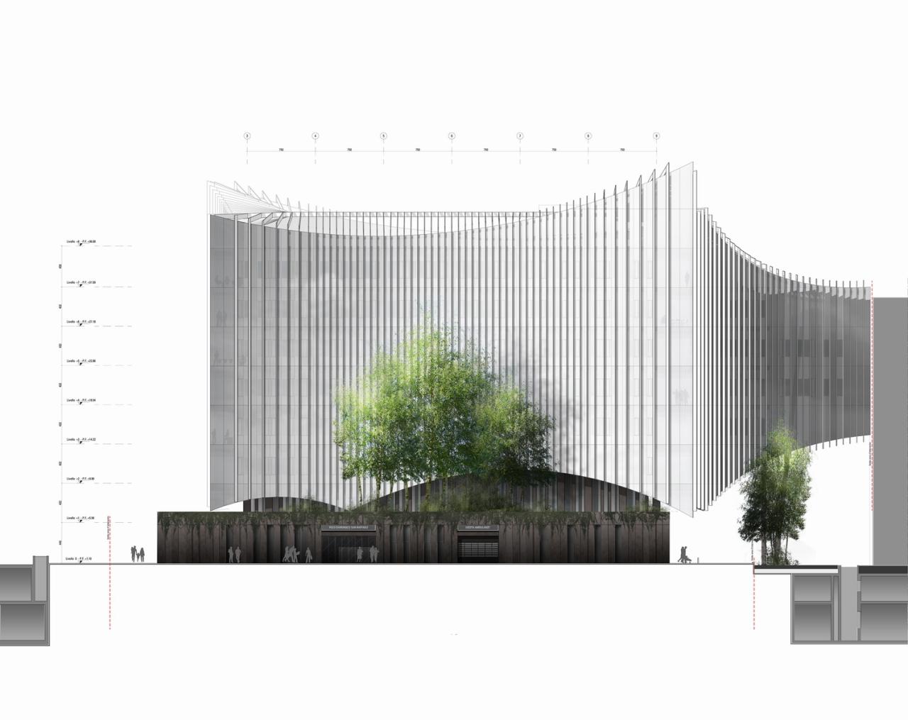 BIM建筑|会吸霾的医院：米兰圣拉斐尔医院新外科和急救中心 / MCA建筑事务所