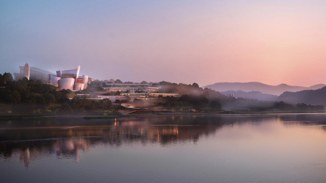 BIM建筑|延伸至岷江的‘峡谷建筑’，五粮·东方酒谷方案公布 / 奥雷·舍人