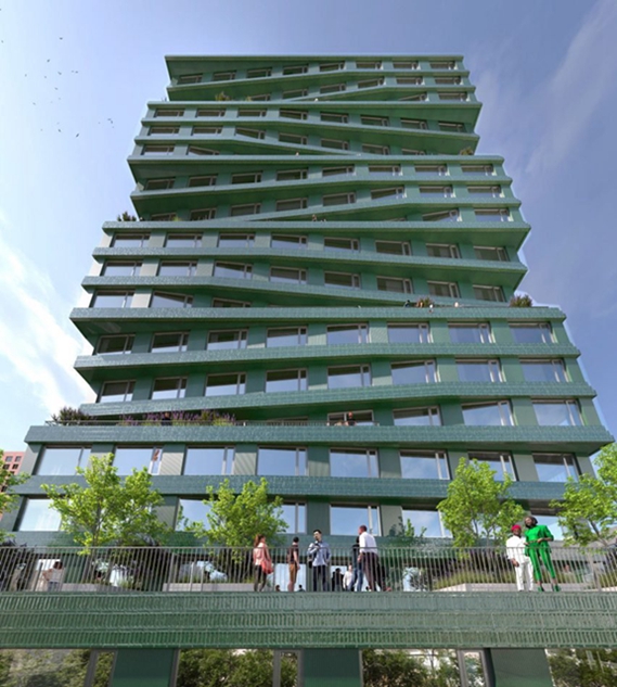 BIM建筑|甘工作室的釉面陶瓷摩天大楼开工