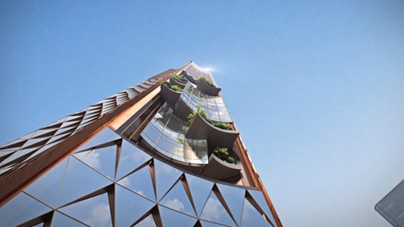 BIM建筑|奥雷·舍人设计八边形的超高层摩天楼