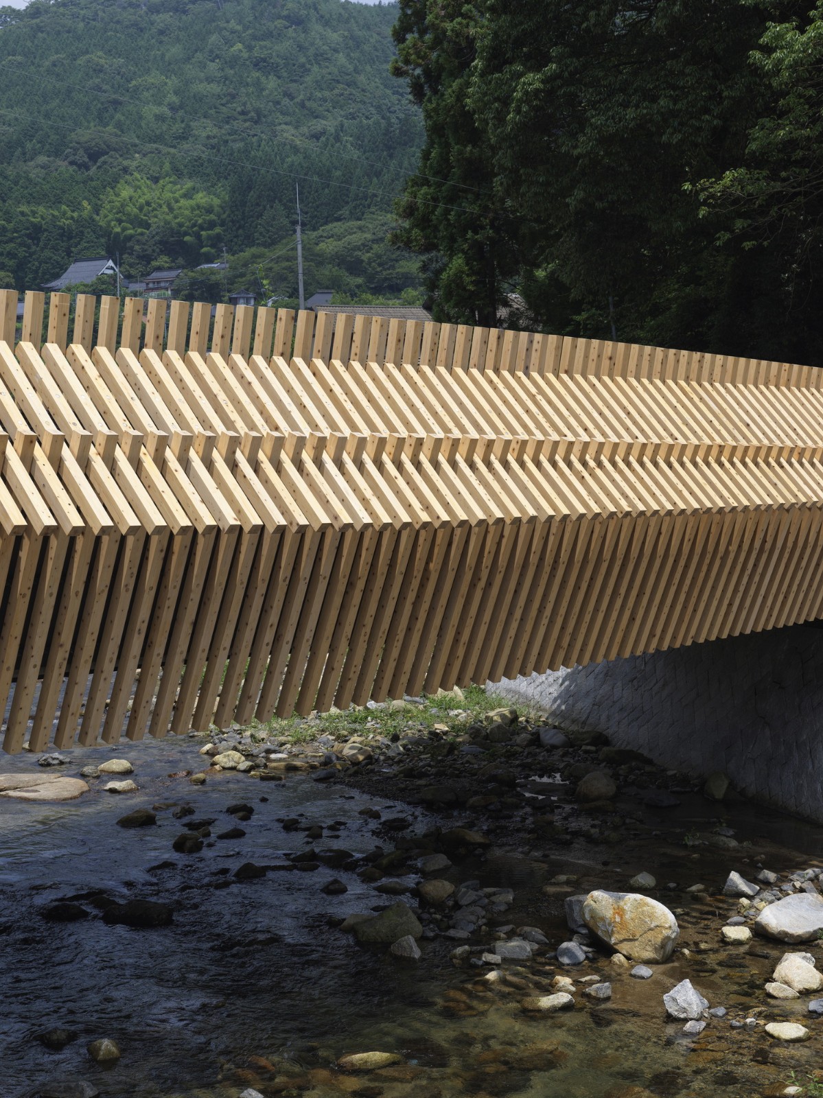 BIM建筑|传统木工技艺与现代计算科技相结合，久杉桥 / 隈研吾建筑都市设计事务所