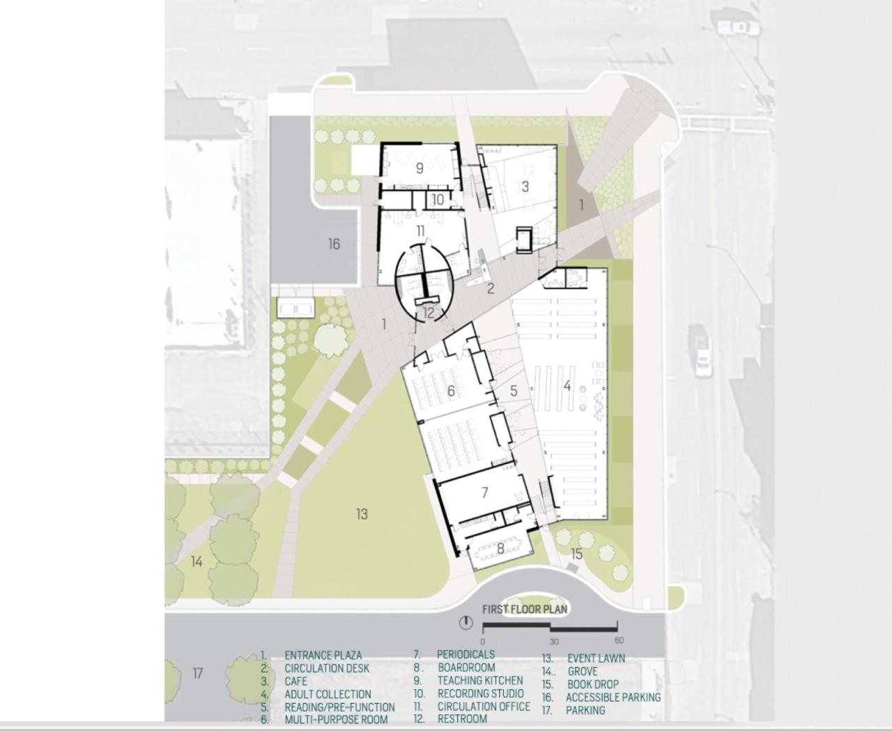 BIM建筑|派恩布拉夫总图书馆 / Polk Stanley Wilcox Architects