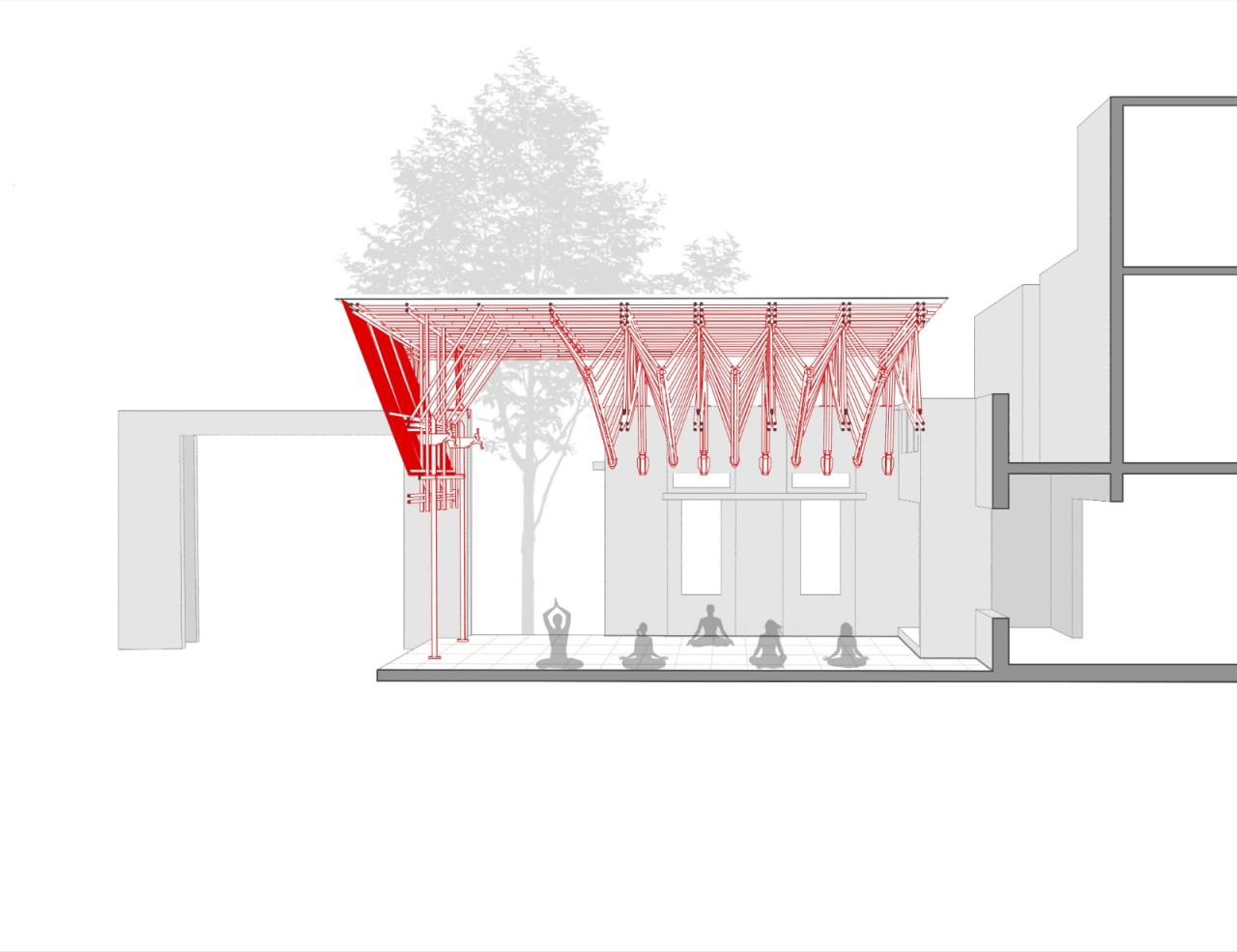 BIM建筑|工匠竹系统 Yogashala / Thumbimpressions