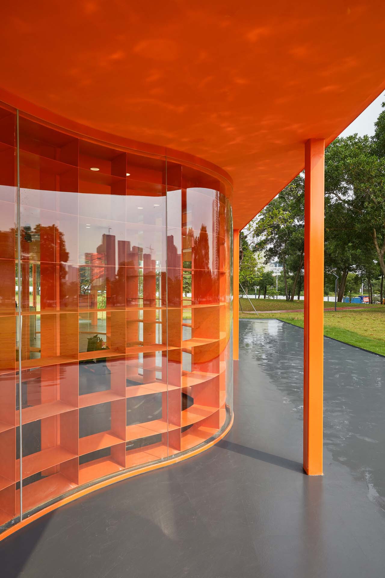 BIM建筑|深圳坪山中心公园大草坪城市书房 / 厘米制造