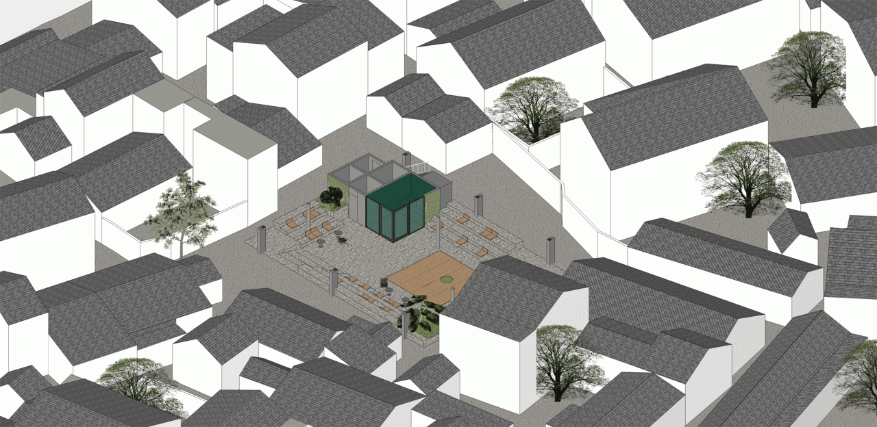 BIM建筑|八坼学镇会客厅 / 得当设计