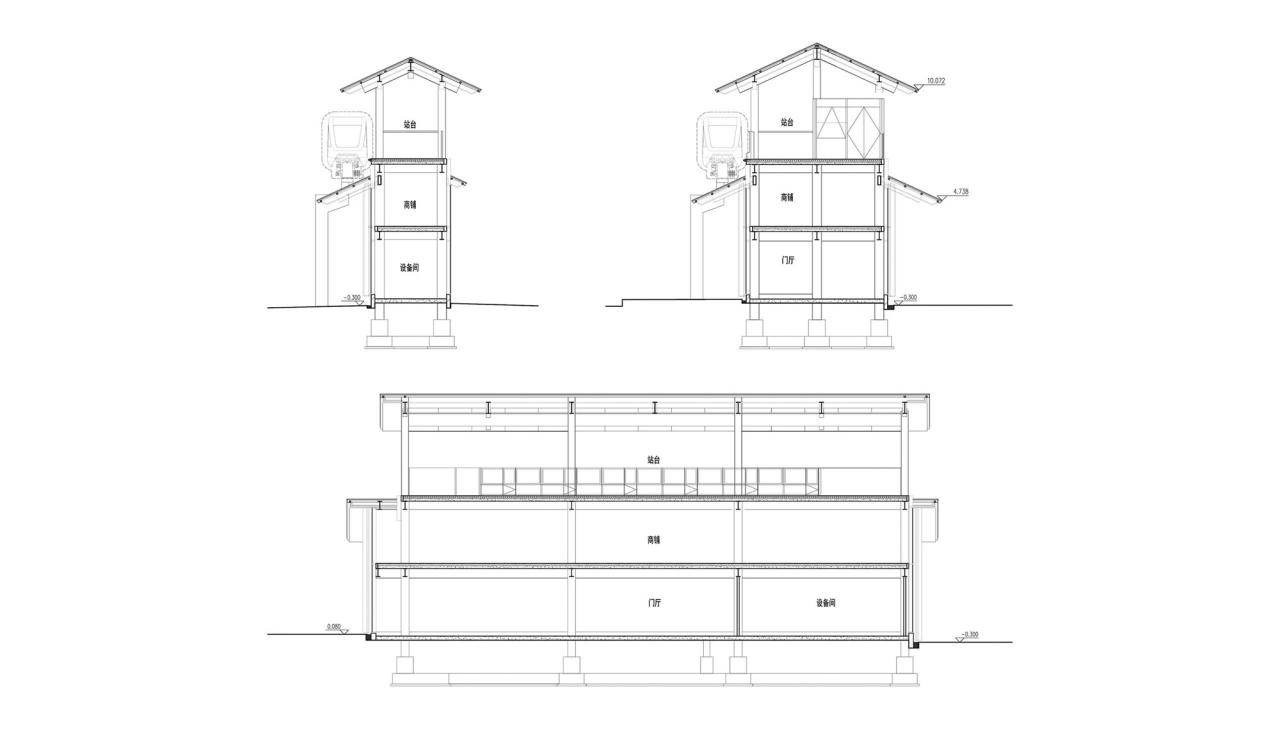 BIM建筑|曲江旅游观光轻轨站点改造提升 / 上海秉仁建筑师事务所