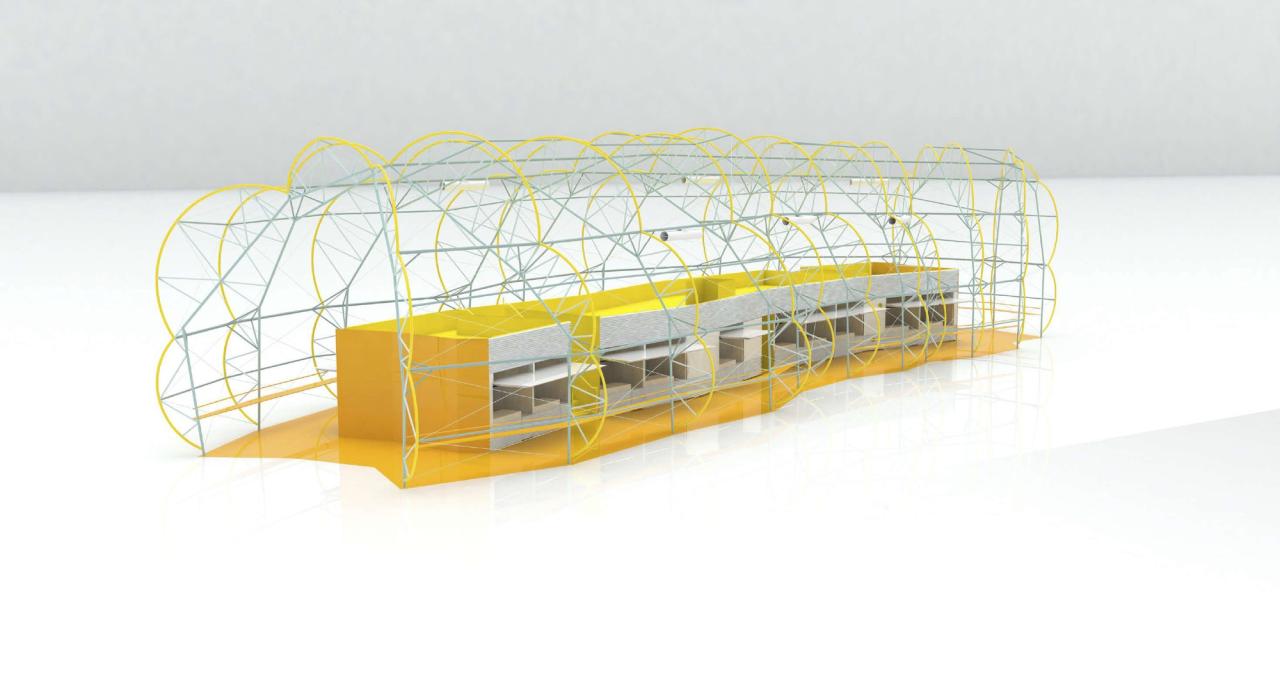 BIM建筑|设计街区食堂 / Selgascano