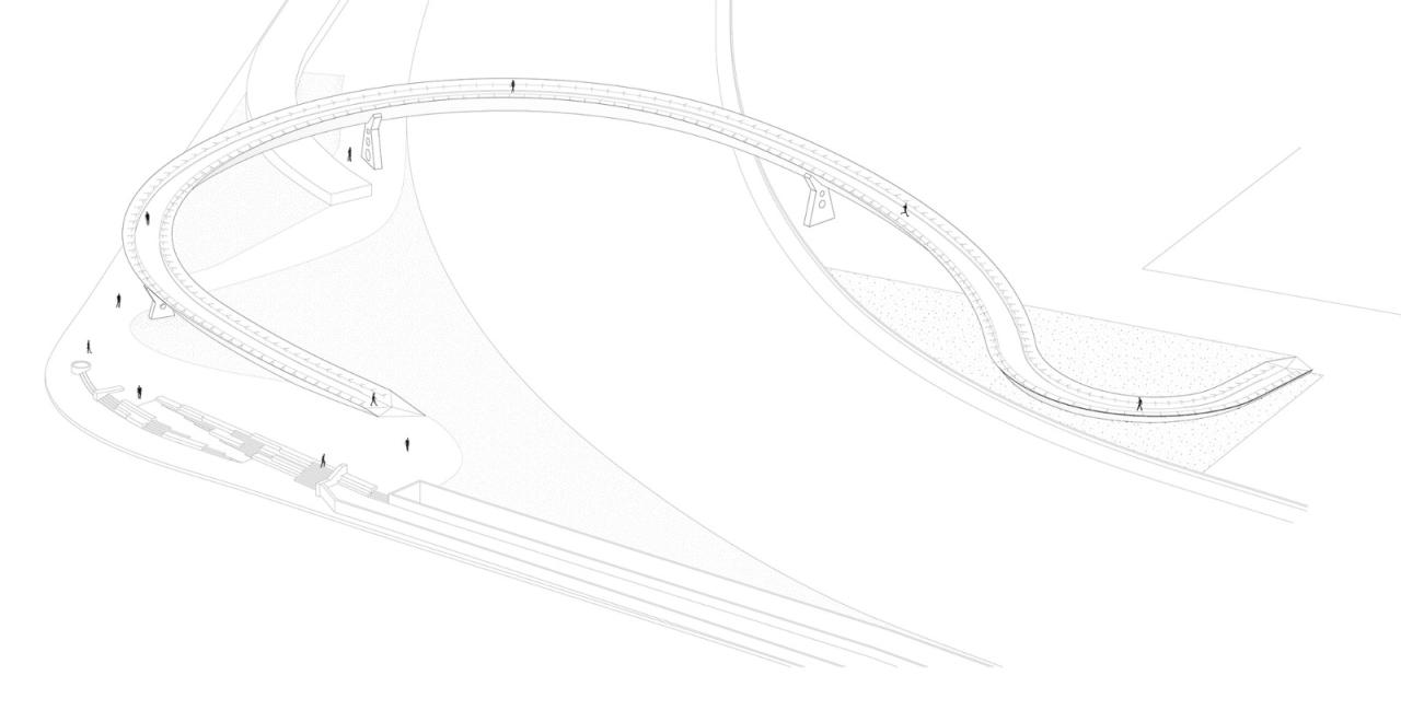 BIM建筑|飘起的人行桥，Onda Atlántica 桥 / Onda Arquitectura