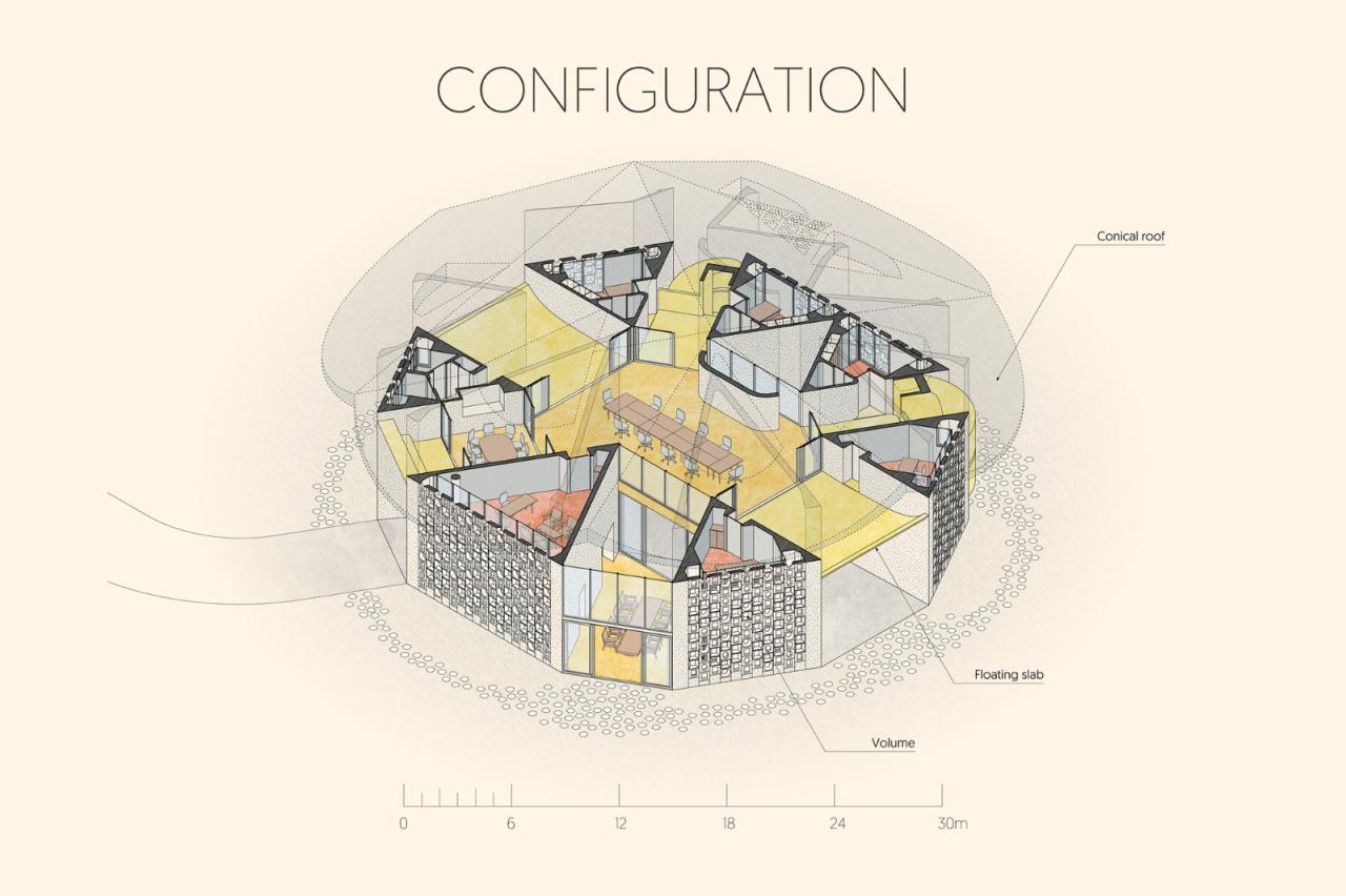 BIM建筑|‘帽子’屋，万花筒办公室与住宅 / Inrestudio，Kosuke Nishijima