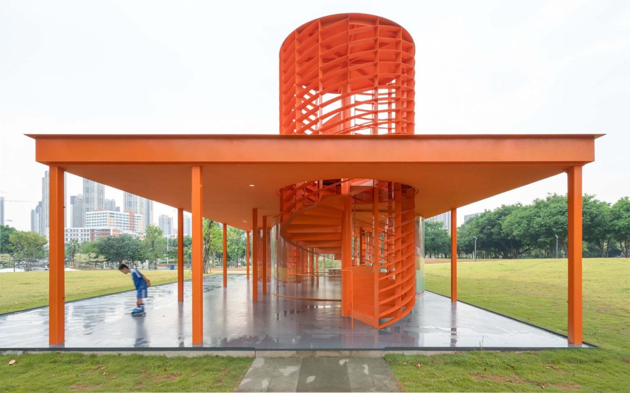 BIM建筑|深圳坪山中心公园大草坪城市书房 / 厘米制造