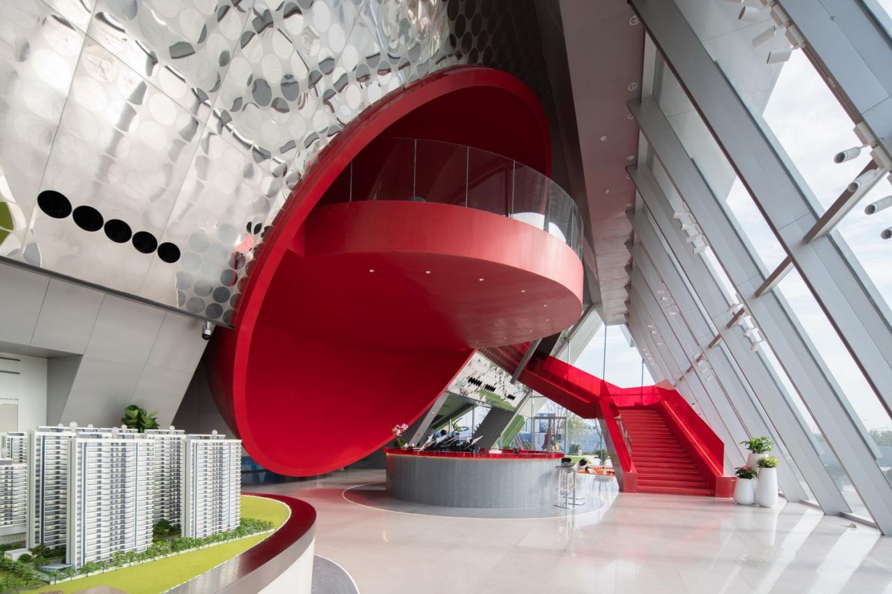 BIM建筑|西安泾河新城崇文郎樾展示中心 / aoe事建组