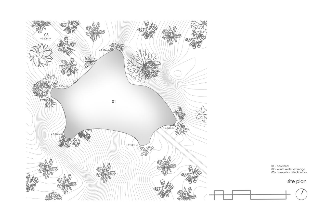 BIM建筑|薄壳拱顶结构牛棚 / Rnd Earth