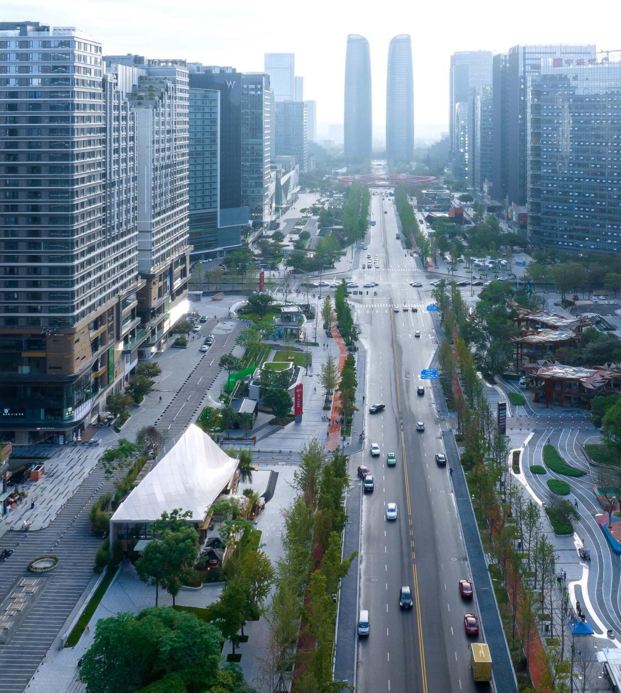 BIM建筑|交子大道木屋顶餐厅 / 致野建筑