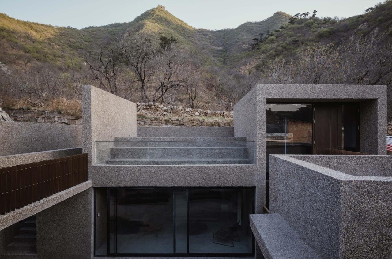 BIM建筑|一山间慢院：长城下的桥 / 叙事空间建筑事务所