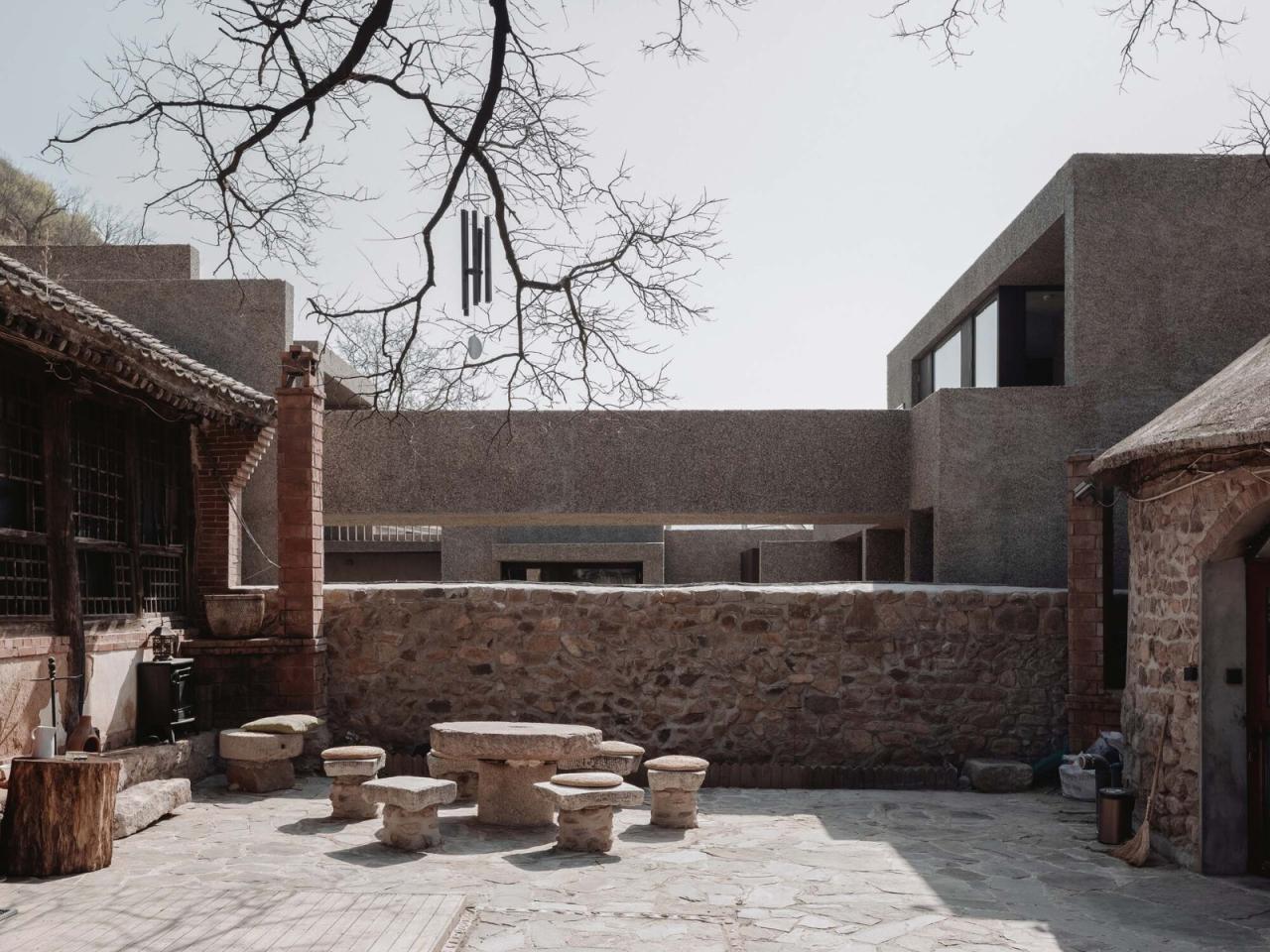 BIM建筑|一山间慢院：长城下的桥 / 叙事空间建筑事务所