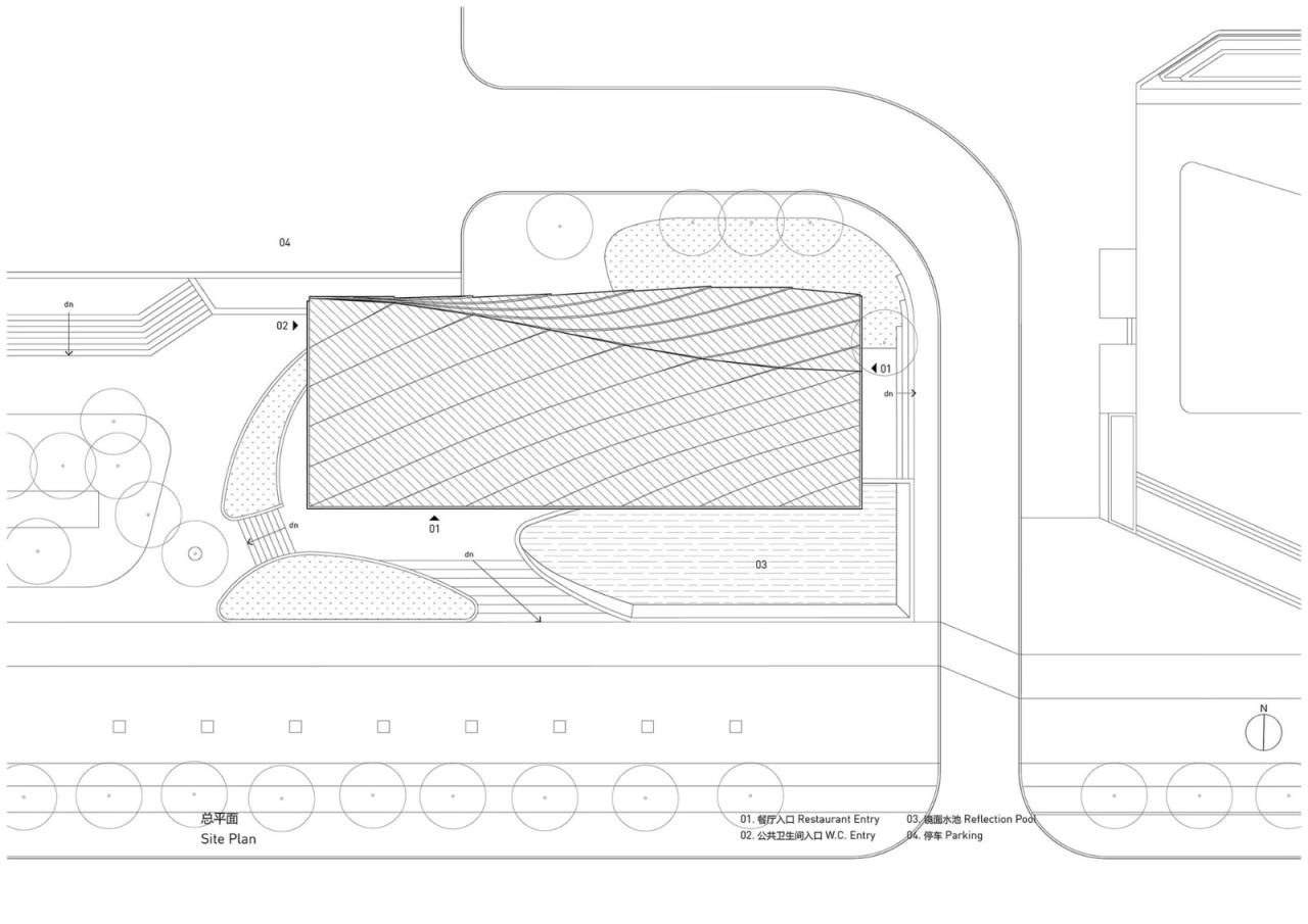 BIM建筑|交子大道木屋顶餐厅 / 致野建筑