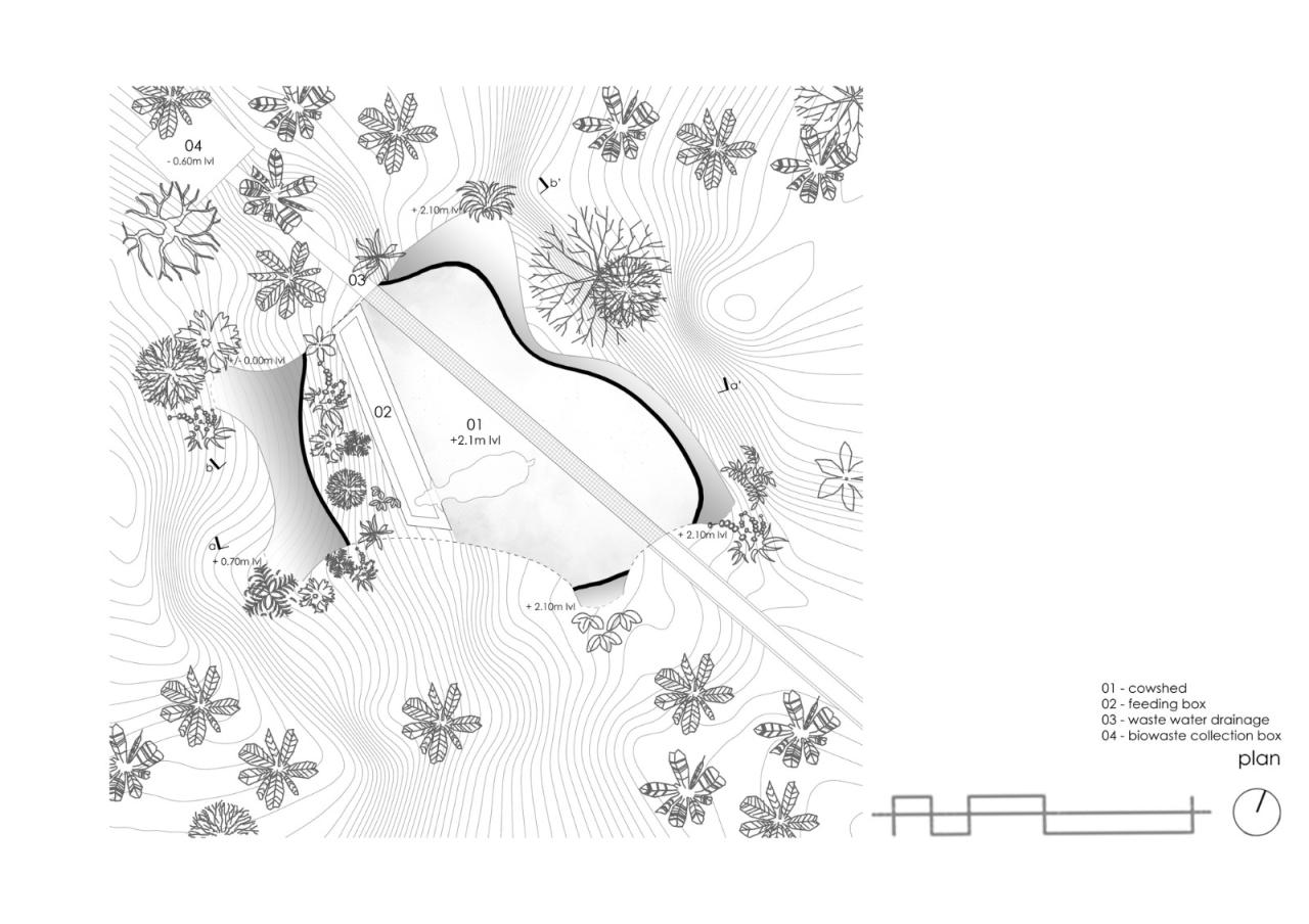 BIM建筑|薄壳拱顶结构牛棚 / Rnd Earth