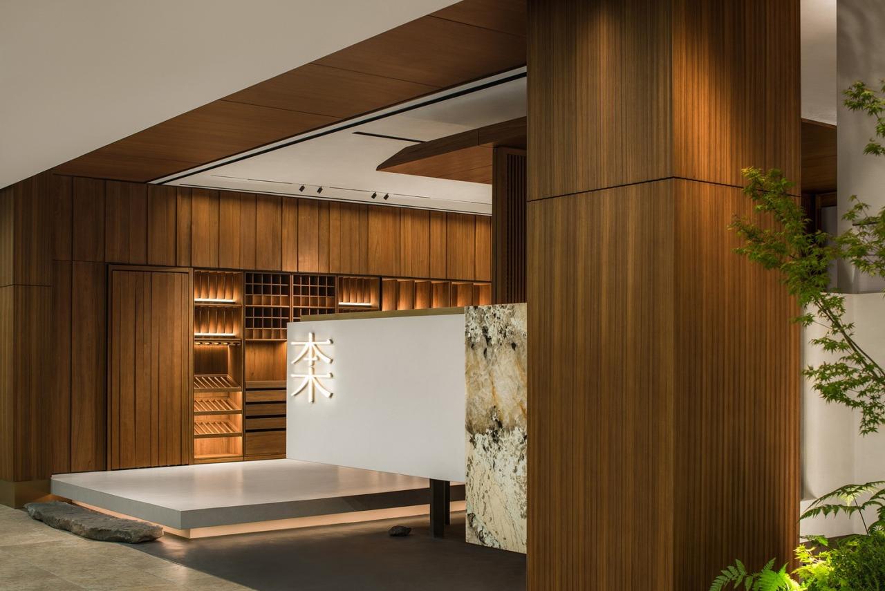 BIM建筑|一种材料与当代建构的情绪平衡：本木展厅 / 蜂鸟设计