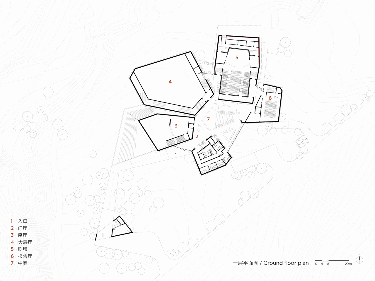 BIM建筑|红色石阵，云南东风韵艺术中心 / 孟凡浩