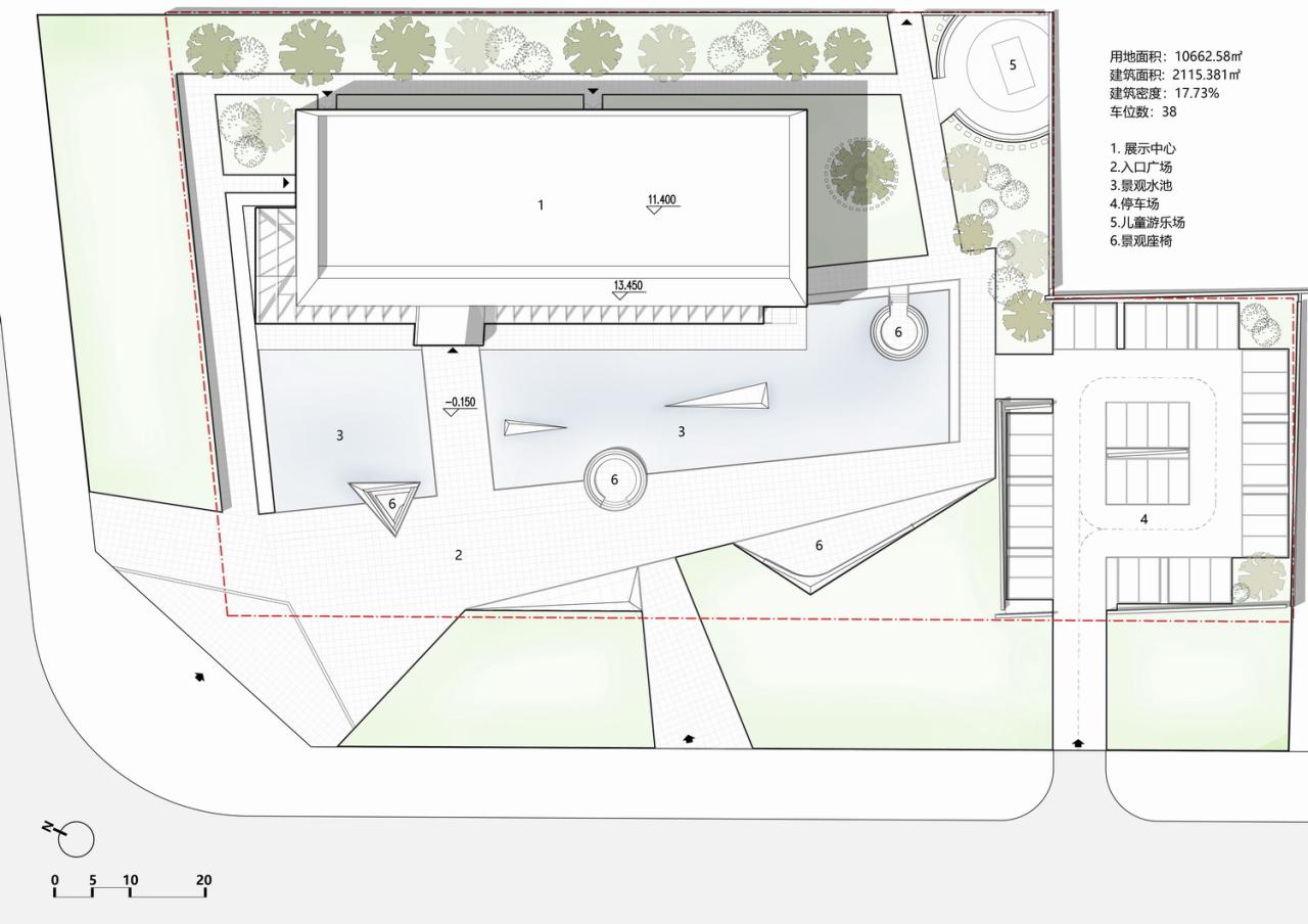 BIM建筑|西安泾河新城崇文郎樾展示中心 / aoe事建组
