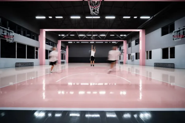 BIM建筑|少女心篮球馆：元素体育篮球馆橄榄树店 ，昆明 / 平介设计