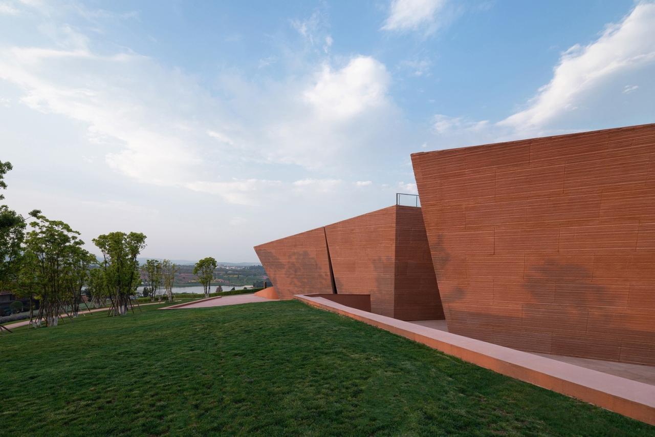 BIM建筑|红色石阵，云南东风韵艺术中心 / 孟凡浩