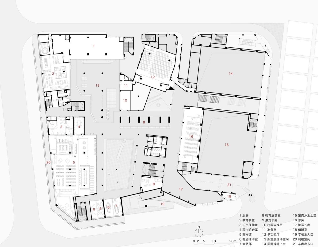 BIM建筑|深圳福田新沙小学 / 一十一建筑