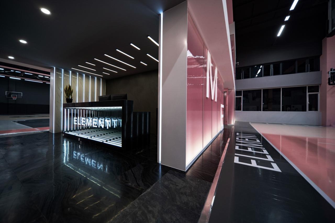 BIM建筑|少女心篮球馆：元素体育篮球馆橄榄树店 ，昆明 / 平介设计