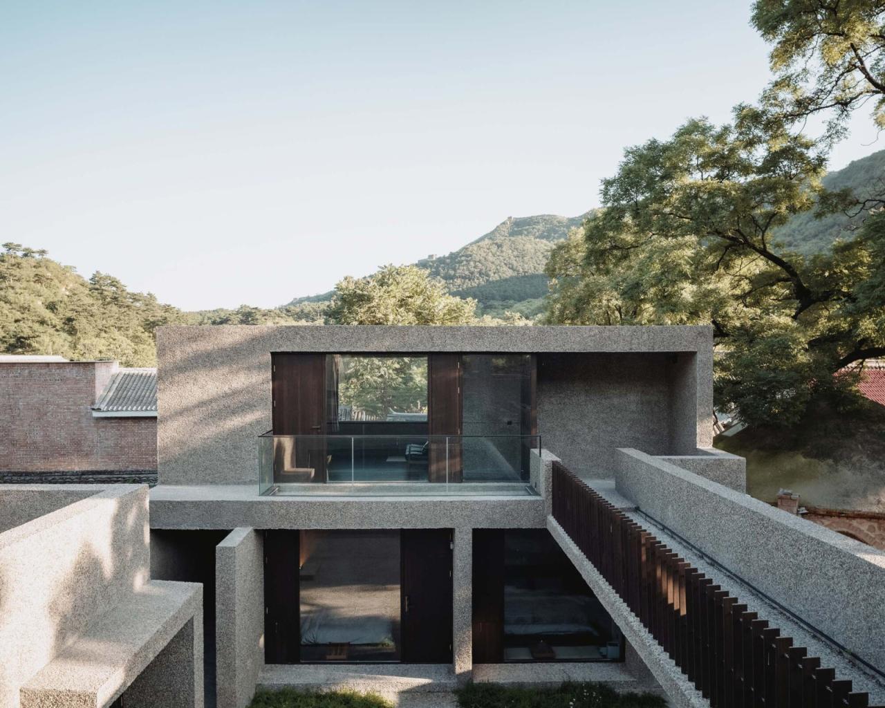 BIM建筑|一山间慢院：长城下的桥 / 叙事空间建筑事务所