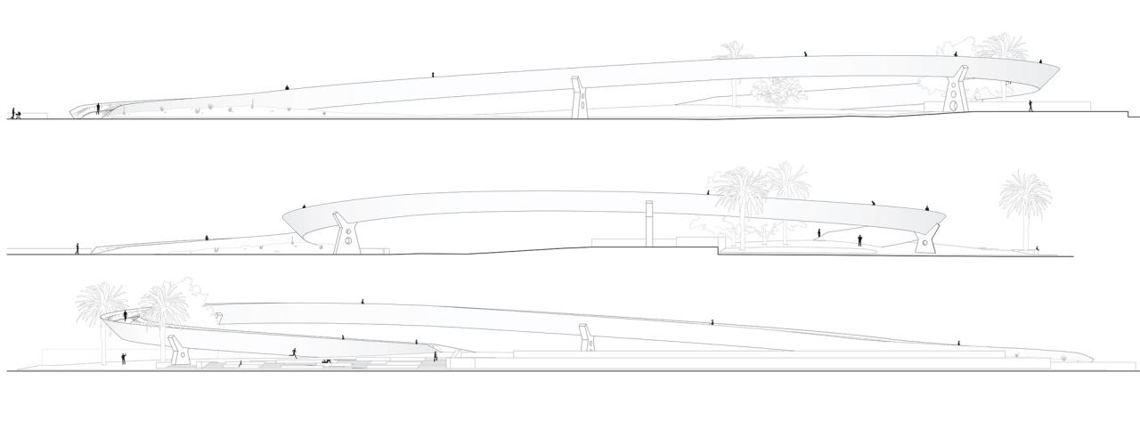 BIM建筑|飘起的人行桥，Onda Atlántica 桥 / Onda Arquitectura