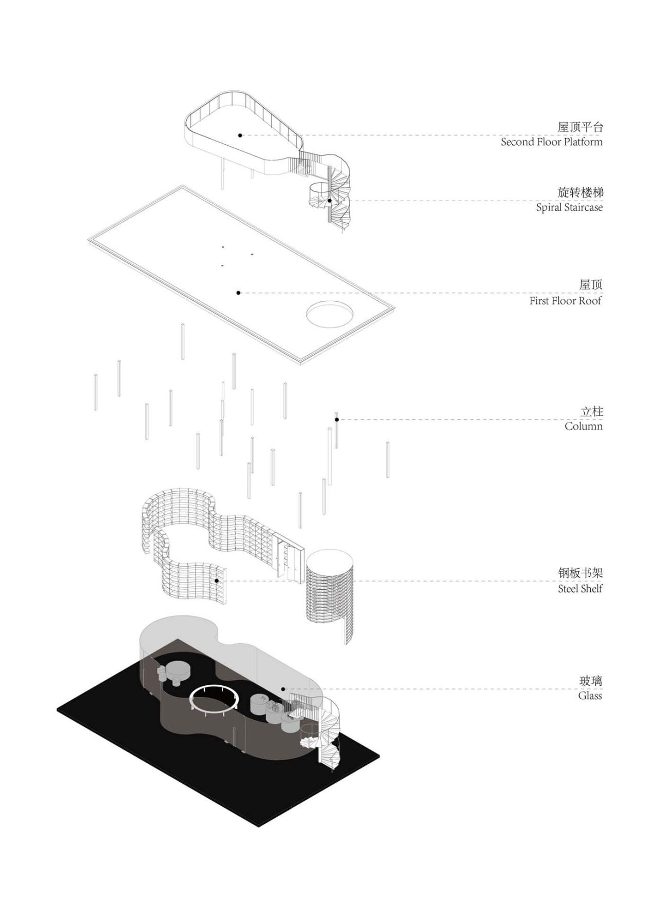 BIM建筑|深圳坪山中心公园大草坪城市书房 / 厘米制造
