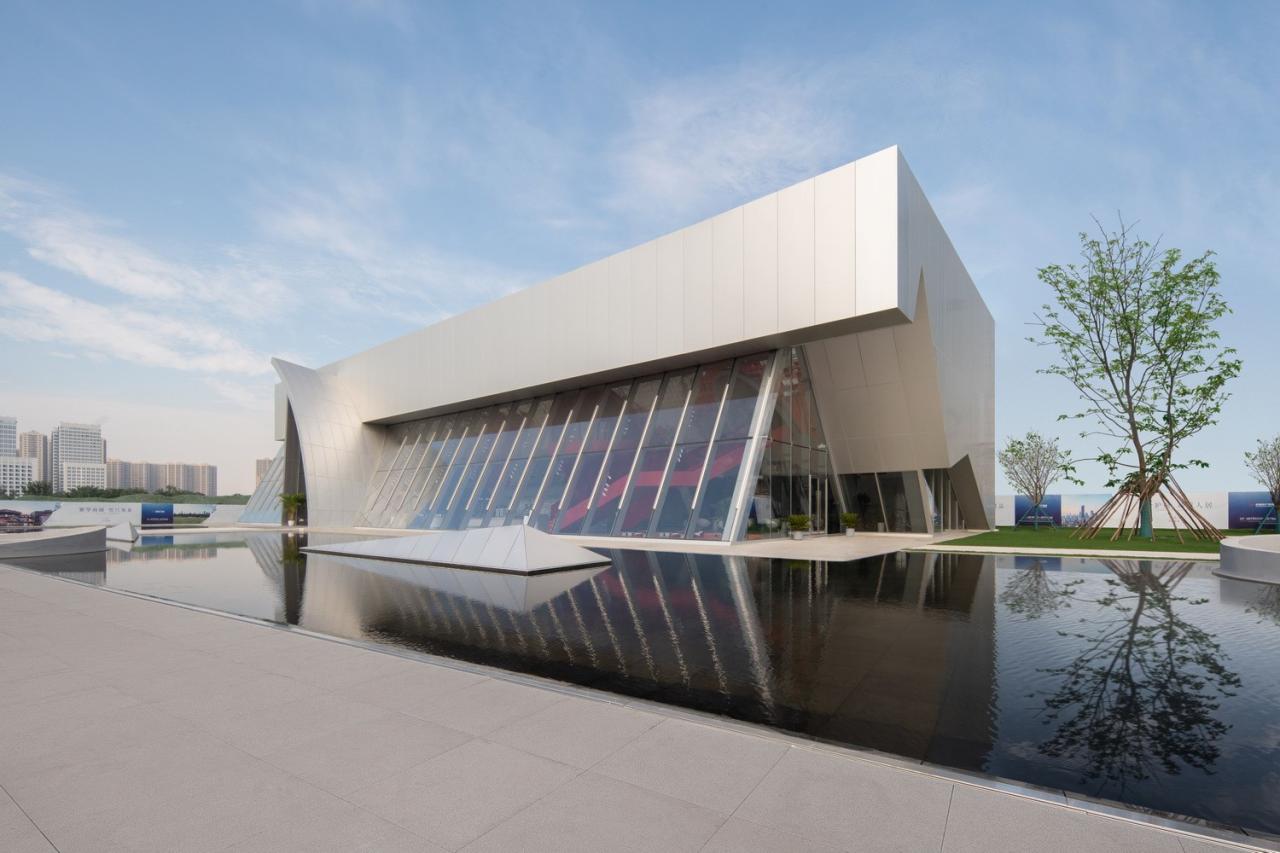 BIM建筑|西安泾河新城崇文郎樾展示中心 / aoe事建组